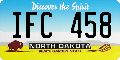 ND license plate IFC458
