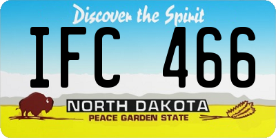 ND license plate IFC466