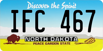 ND license plate IFC467