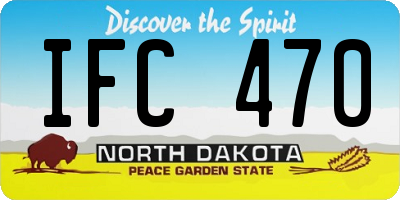 ND license plate IFC470