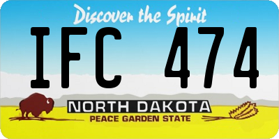 ND license plate IFC474