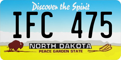 ND license plate IFC475