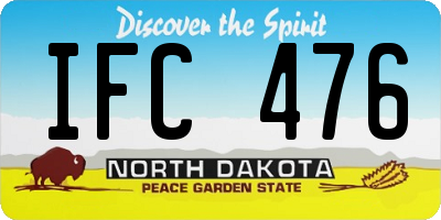 ND license plate IFC476