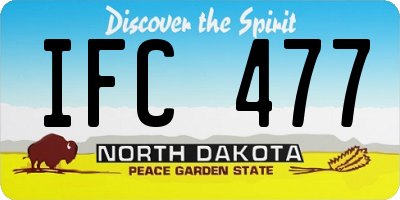 ND license plate IFC477