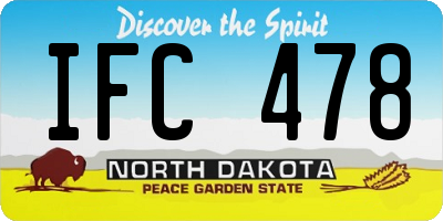ND license plate IFC478