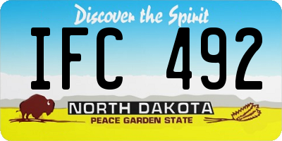 ND license plate IFC492