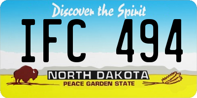 ND license plate IFC494