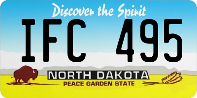 ND license plate IFC495