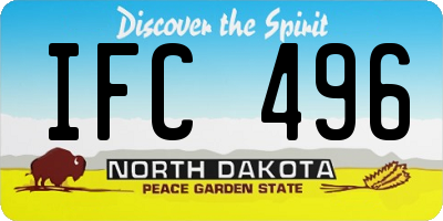 ND license plate IFC496