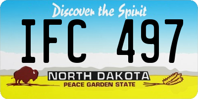 ND license plate IFC497