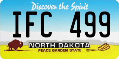ND license plate IFC499