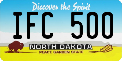 ND license plate IFC500