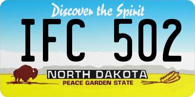 ND license plate IFC502