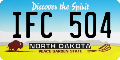 ND license plate IFC504