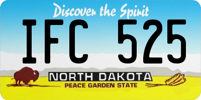 ND license plate IFC525