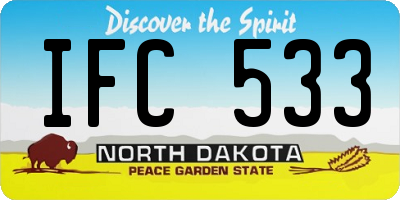 ND license plate IFC533