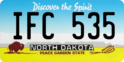 ND license plate IFC535