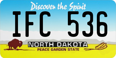 ND license plate IFC536