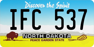 ND license plate IFC537