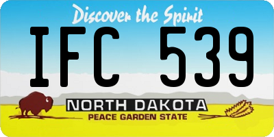 ND license plate IFC539