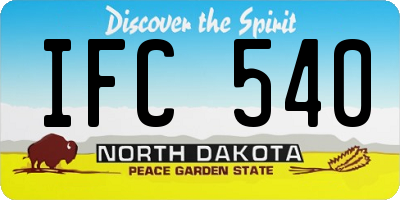 ND license plate IFC540