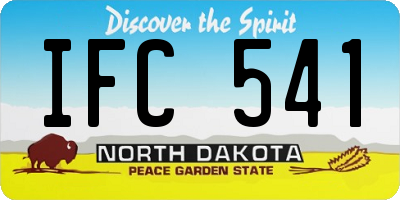ND license plate IFC541