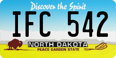 ND license plate IFC542