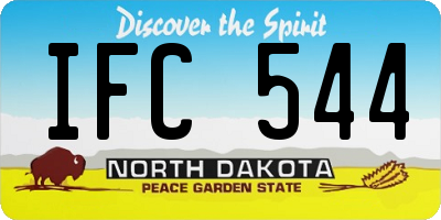 ND license plate IFC544