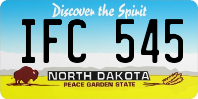ND license plate IFC545