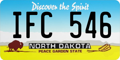 ND license plate IFC546