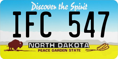 ND license plate IFC547
