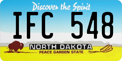ND license plate IFC548
