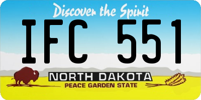 ND license plate IFC551