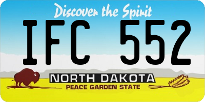 ND license plate IFC552