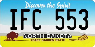 ND license plate IFC553