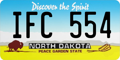 ND license plate IFC554