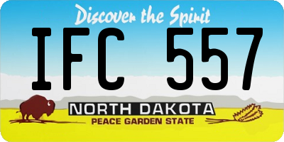 ND license plate IFC557