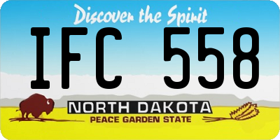 ND license plate IFC558