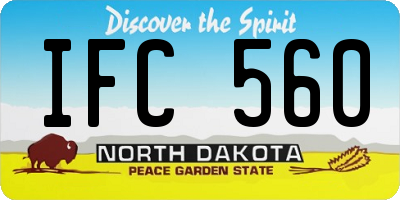 ND license plate IFC560