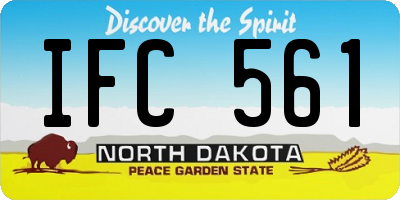 ND license plate IFC561