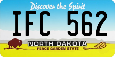 ND license plate IFC562
