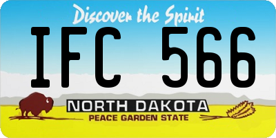 ND license plate IFC566