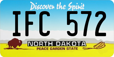 ND license plate IFC572