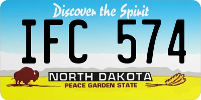 ND license plate IFC574