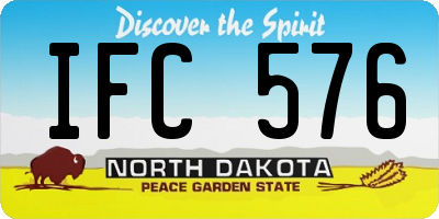 ND license plate IFC576