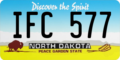ND license plate IFC577