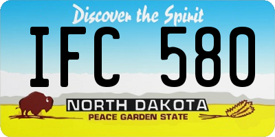 ND license plate IFC580
