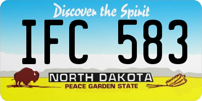 ND license plate IFC583
