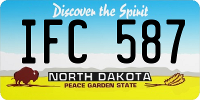 ND license plate IFC587