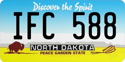 ND license plate IFC588